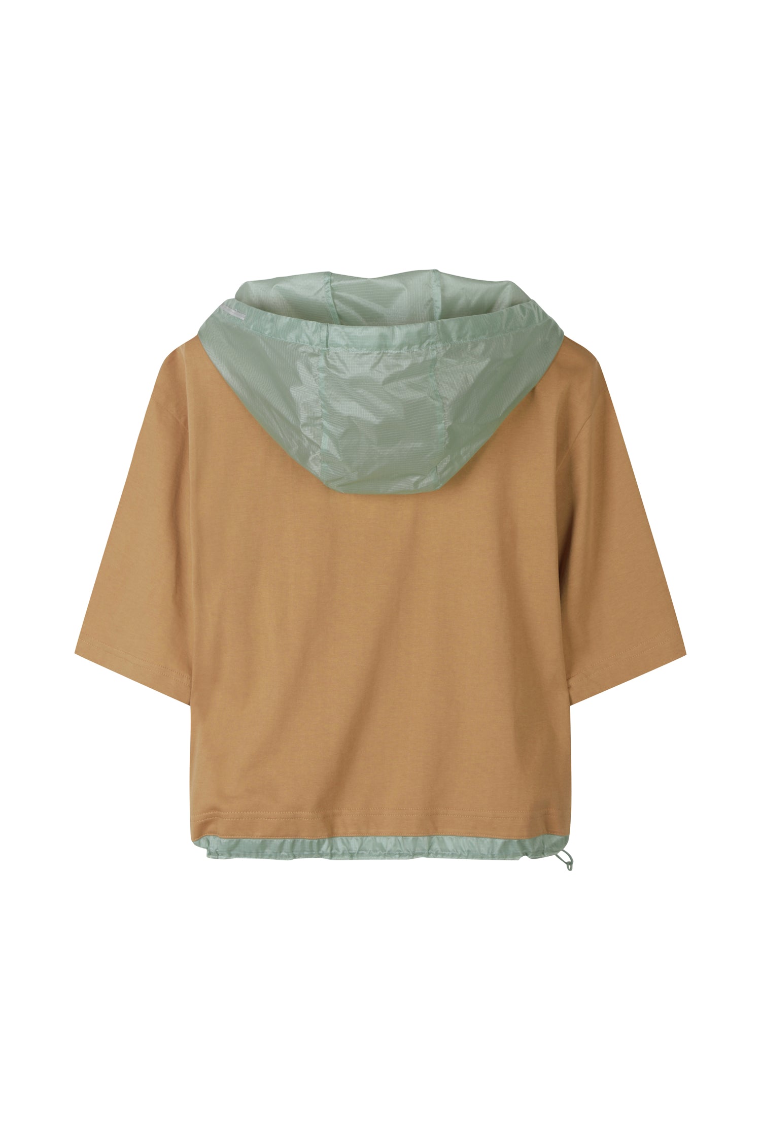 Detachable Hoodie Round Neck Crop T-shirt - Recode Global Detachable Hoodie Round Neck Crop T-shirt - Recode Global