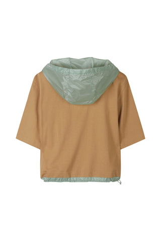 Detachable Hoodie Round Neck Crop T-shirt - Recode Global Detachable Hoodie Round Neck Crop T-shirt - Recode Global