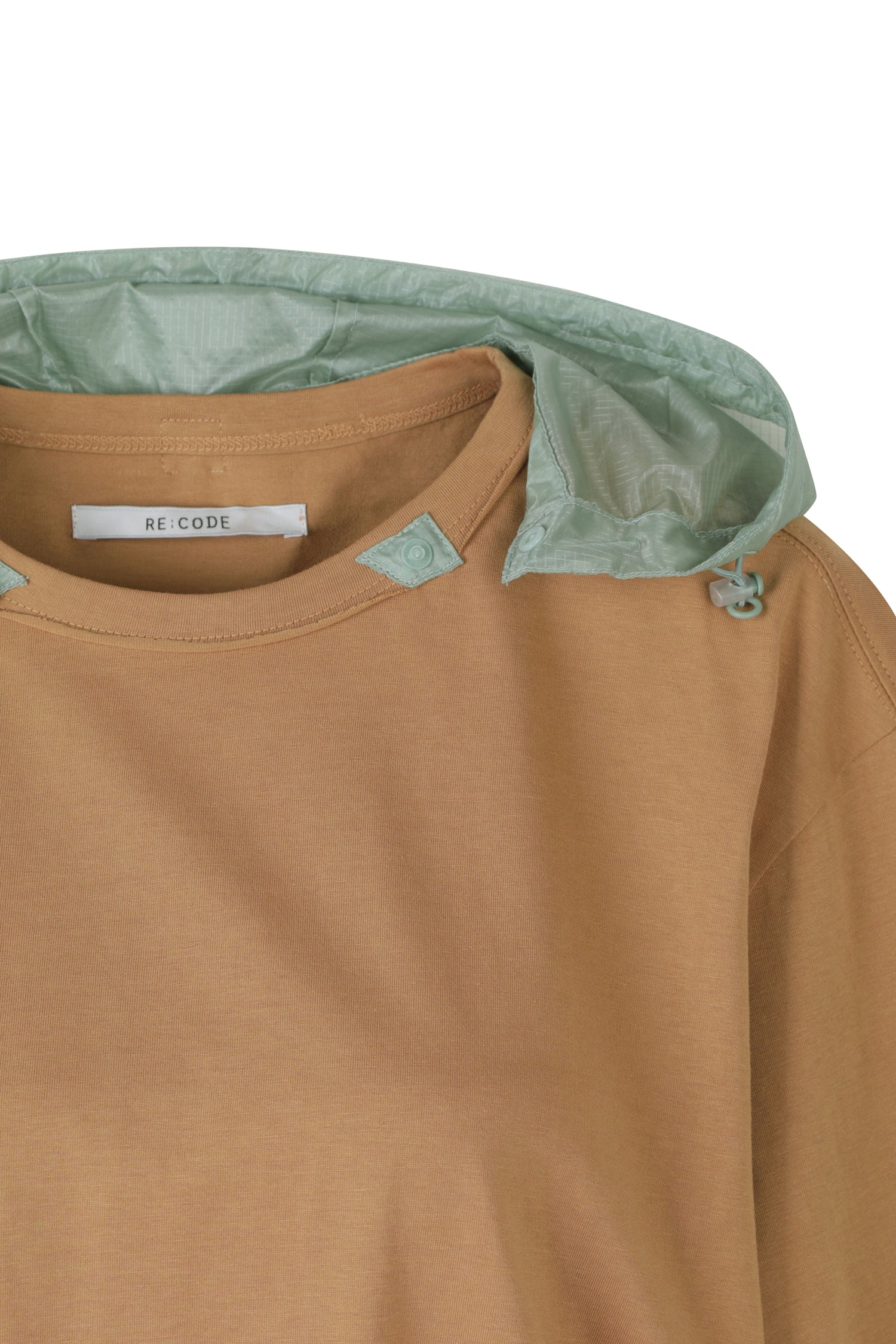 Detachable Hoodie Round Neck Crop T-shirt - Recode Global Detachable Hoodie Round Neck Crop T-shirt - Recode Global