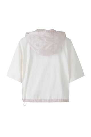 Detachable Hoodie Round Neck Crop T-shirt - Recode Global Detachable Hoodie Round Neck Crop T-shirt - Recode Global