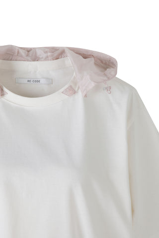 Detachable Hoodie Round Neck Crop T-shirt - Recode Global Detachable Hoodie Round Neck Crop T-shirt - Recode Global