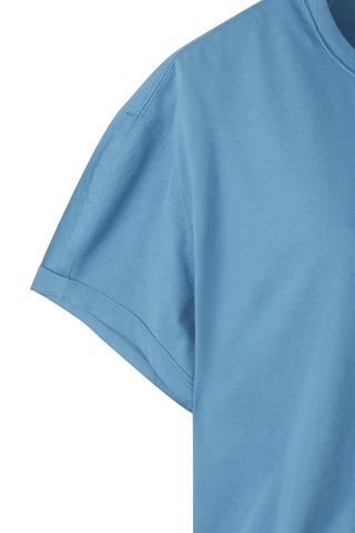 Patchwork Crop Shirring T-shirt