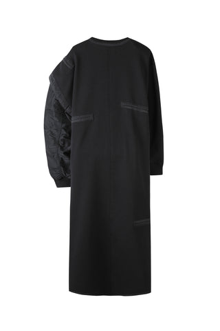 Unbalanced Bomber Sleeve Long Dress