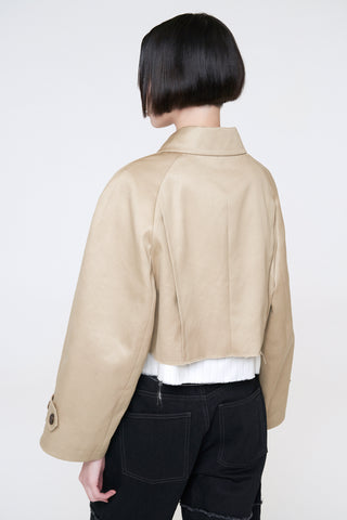 Trench Coat Cropped Jacket - Recode Global Trench Coat Cropped Jacket - Recode Global