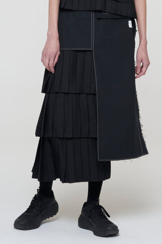 Unbalanced Pleated Skirt - Recode Global Unbalanced Pleated Skirt - Recode Global