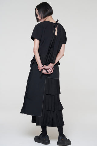 Unbalanced Pleated Skirt - Recode Global Unbalanced Pleated Skirt - Recode Global