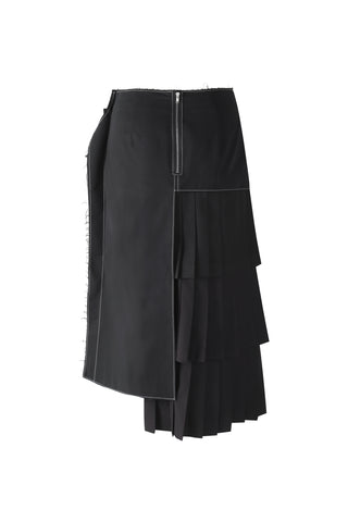 Unbalanced Pleated Skirt - Recode Global Unbalanced Pleated Skirt - Recode Global