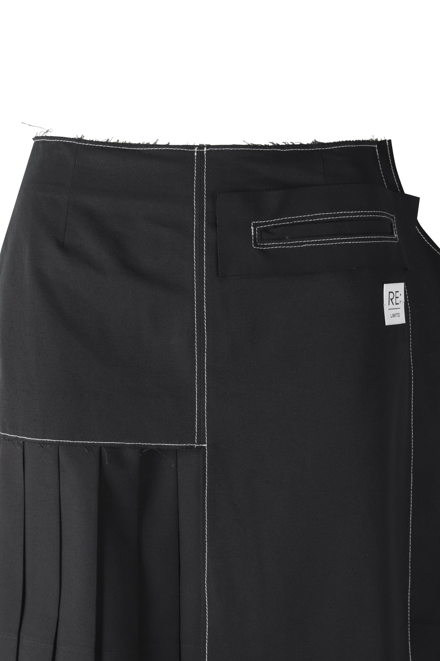 Unbalanced Pleated Skirt - Recode Global Unbalanced Pleated Skirt - Recode Global