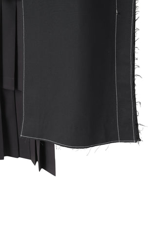 Unbalanced Pleated Skirt