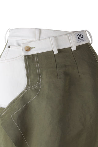 Linen Pants Detail Overlap Skirt - Recode Global Linen Pants Detail Overlap Skirt - Recode Global