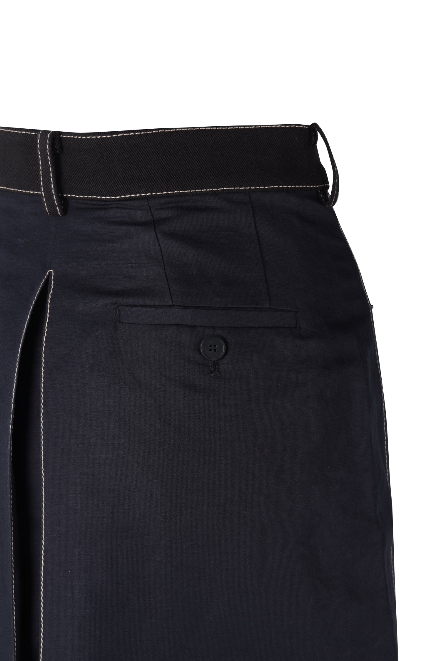Linen Pants Detail Overlap Skirt - Recode Global Linen Pants Detail Overlap Skirt - Recode Global