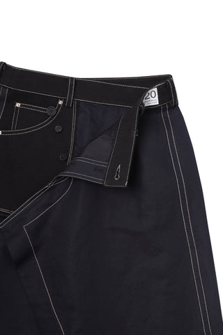 Linen Pants Detail Overlap Skirt - Recode Global Linen Pants Detail Overlap Skirt - Recode Global