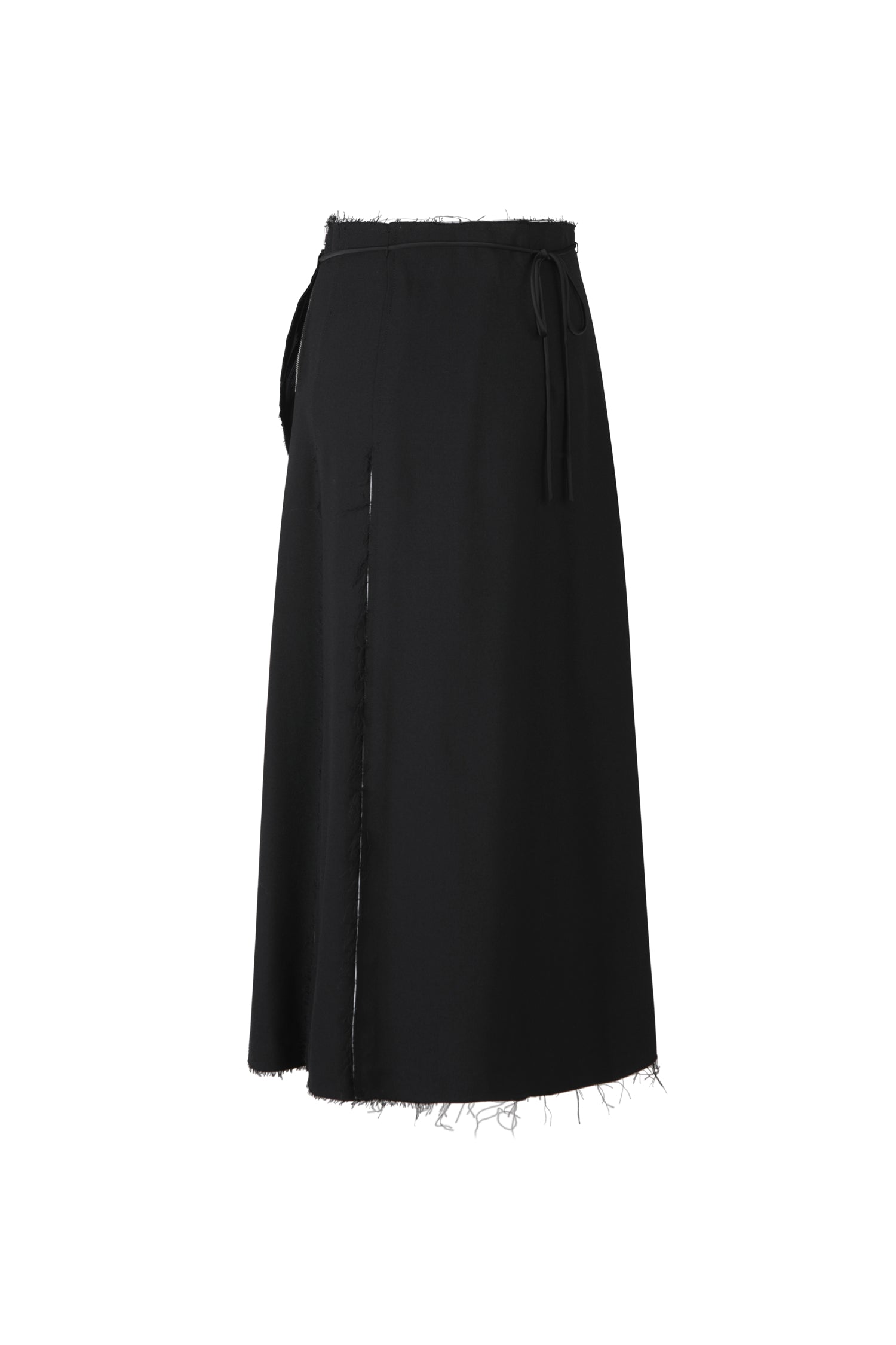 Raw Edge Detail Flare Long Skirt - Recode Global Raw Edge Detail Flare Long Skirt - Recode Global