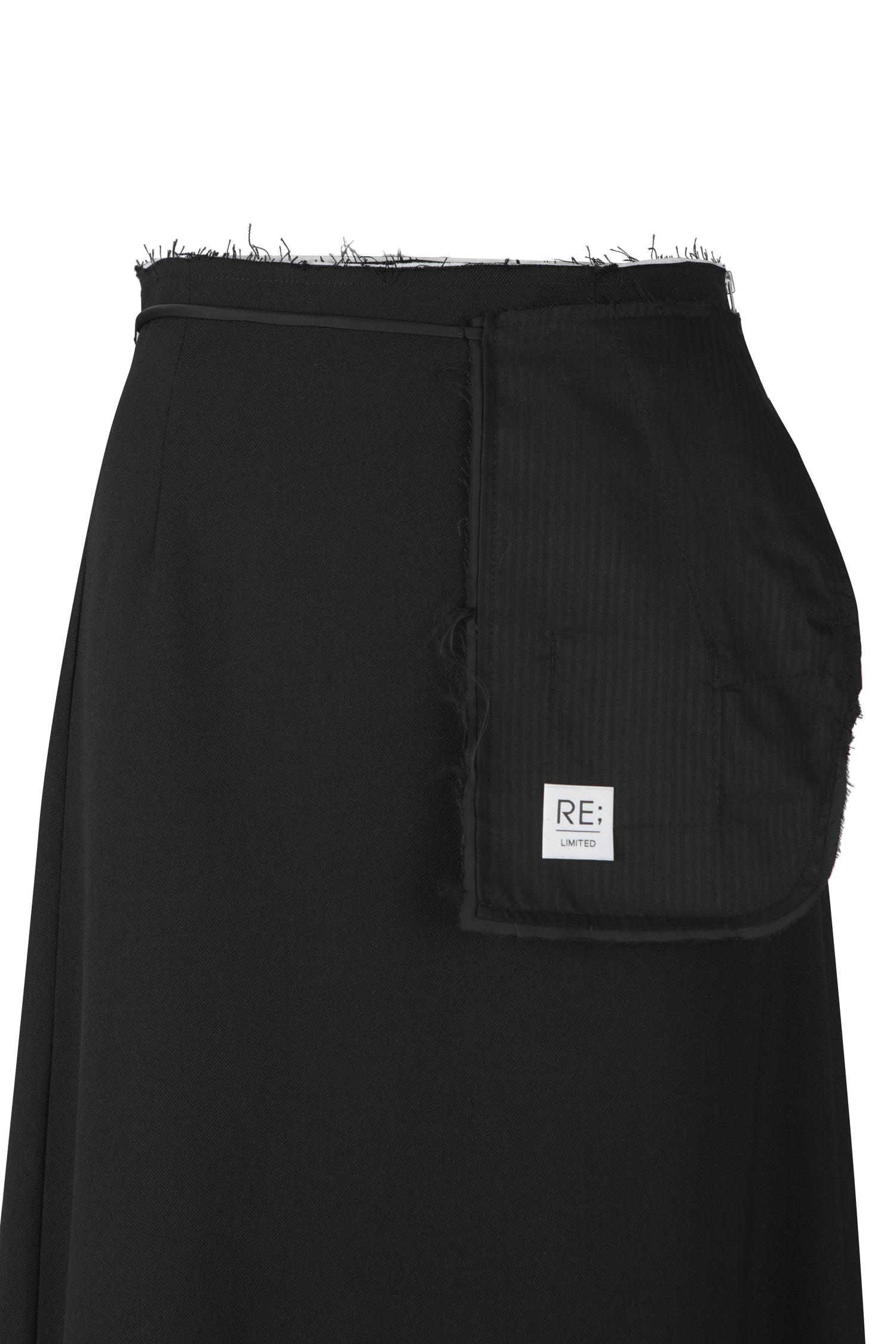 Raw Edge Detail Flare Long Skirt - Recode Global Raw Edge Detail Flare Long Skirt - Recode Global