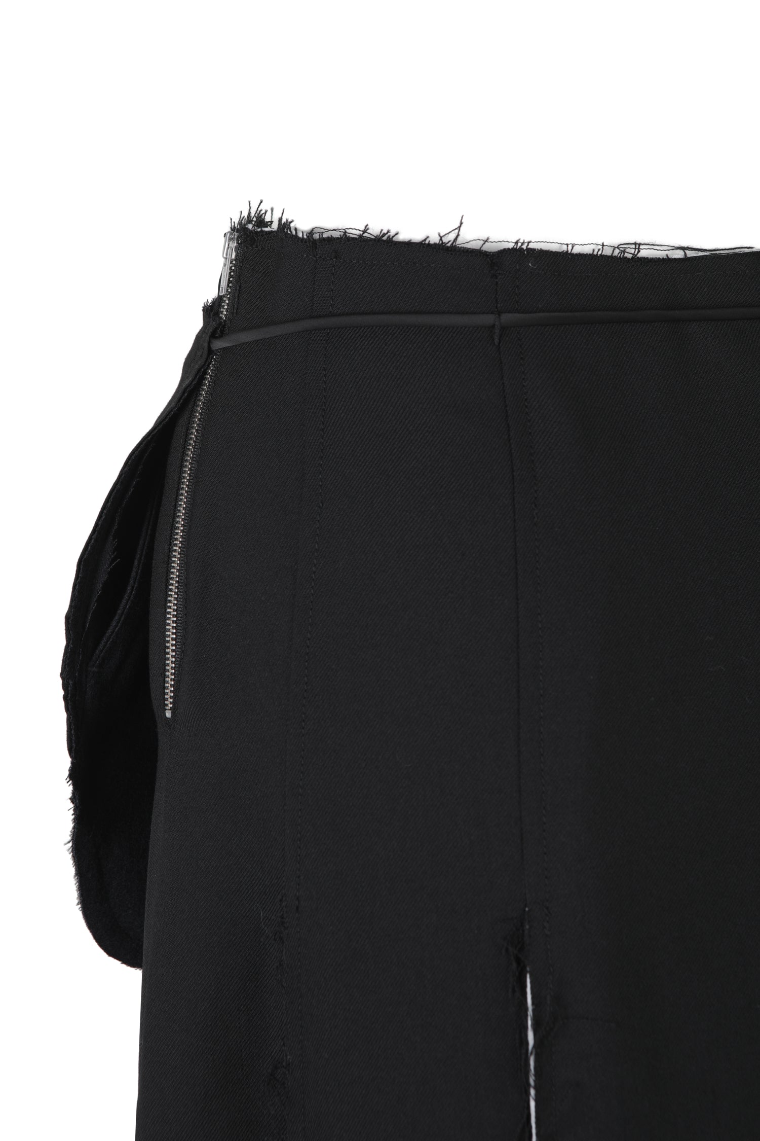 Raw Edge Detail Flare Long Skirt - Recode Global Raw Edge Detail Flare Long Skirt - Recode Global