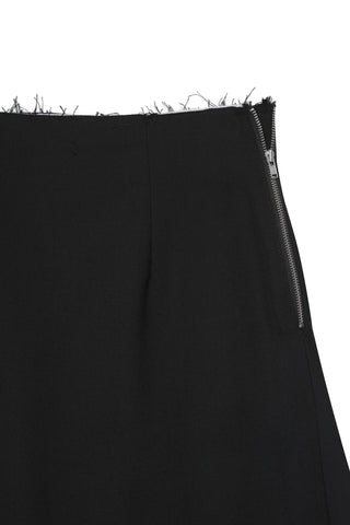 Raw Edge Detail Flare Long Skirt - Recode Global Raw Edge Detail Flare Long Skirt - Recode Global