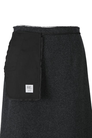 Raw Edge Detail Flare Long Skirt - Recode Global Raw Edge Detail Flare Long Skirt - Recode Global