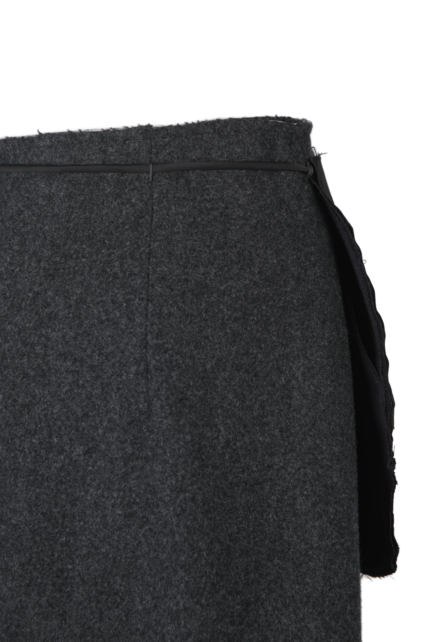 Raw Edge Detail Flare Long Skirt - Recode Global Raw Edge Detail Flare Long Skirt - Recode Global