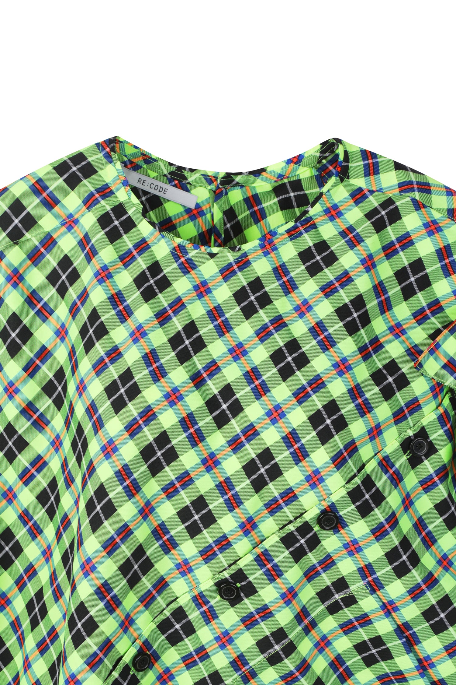 Unbalanced Green Check Shirts - Recode Global Unbalanced Green Check Shirts - Recode Global
