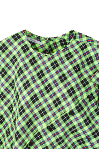 Unbalanced Green Check Shirts - Recode Global Unbalanced Green Check Shirts - Recode Global
