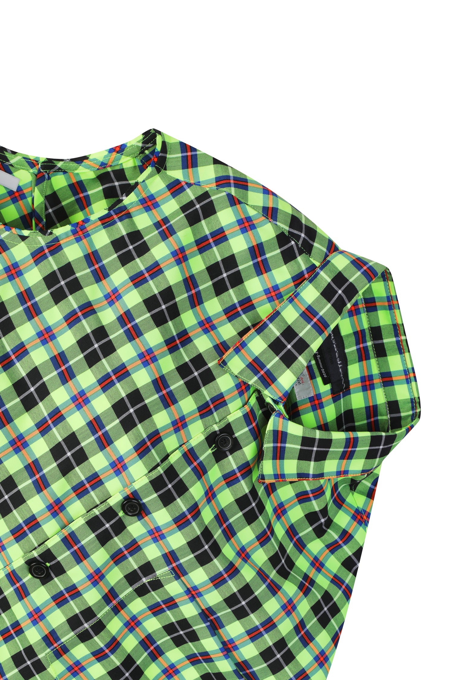 Unbalanced Green Check Shirts - Recode Global Unbalanced Green Check Shirts - Recode Global