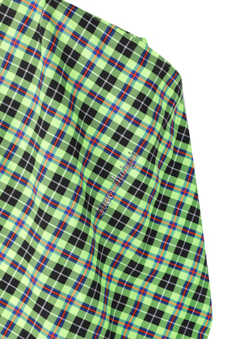 Unbalanced Green Check Shirts - Recode Global Unbalanced Green Check Shirts - Recode Global