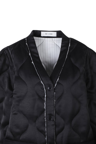 Quilting Y Line Cardigan Jumper - Recode Global Quilting Y Line Cardigan Jumper - Recode Global