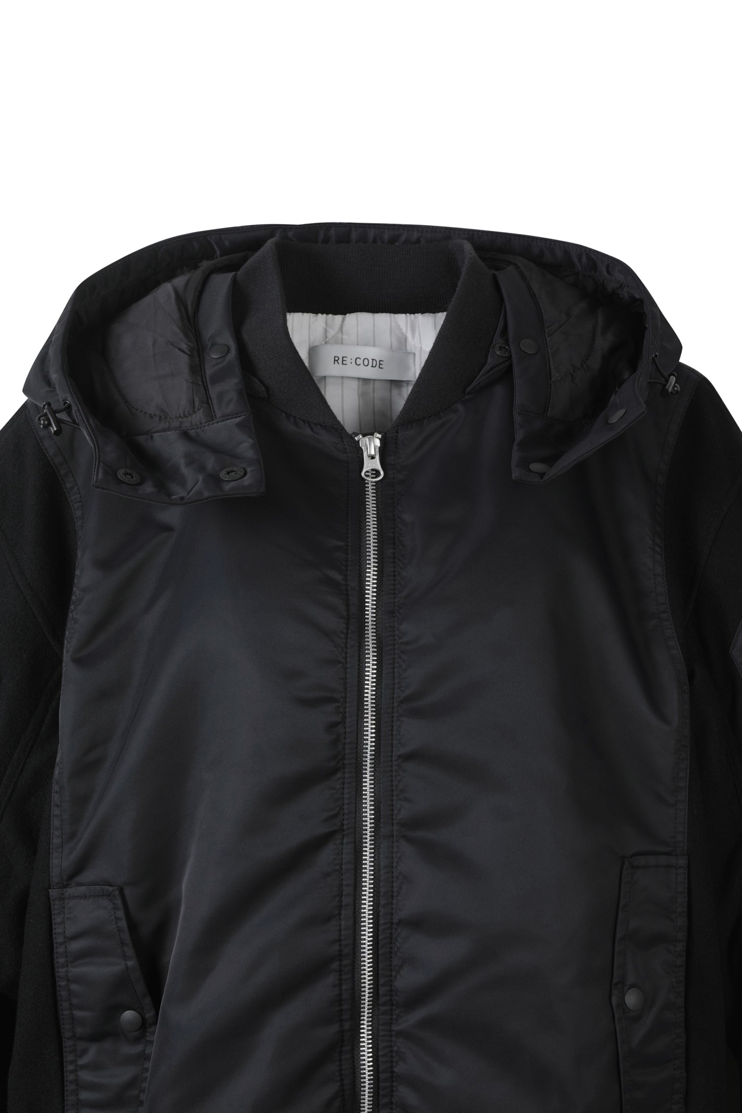 Patch Work Hoodie Bomber Jumper - Recode Global Patch Work Hoodie Bomber Jumper - Recode Global