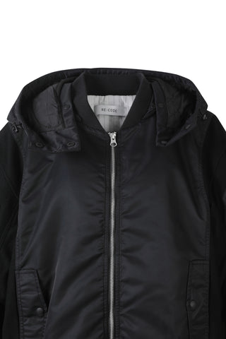 Patch Work Hoodie Bomber Jumper - Recode Global Patch Work Hoodie Bomber Jumper - Recode Global