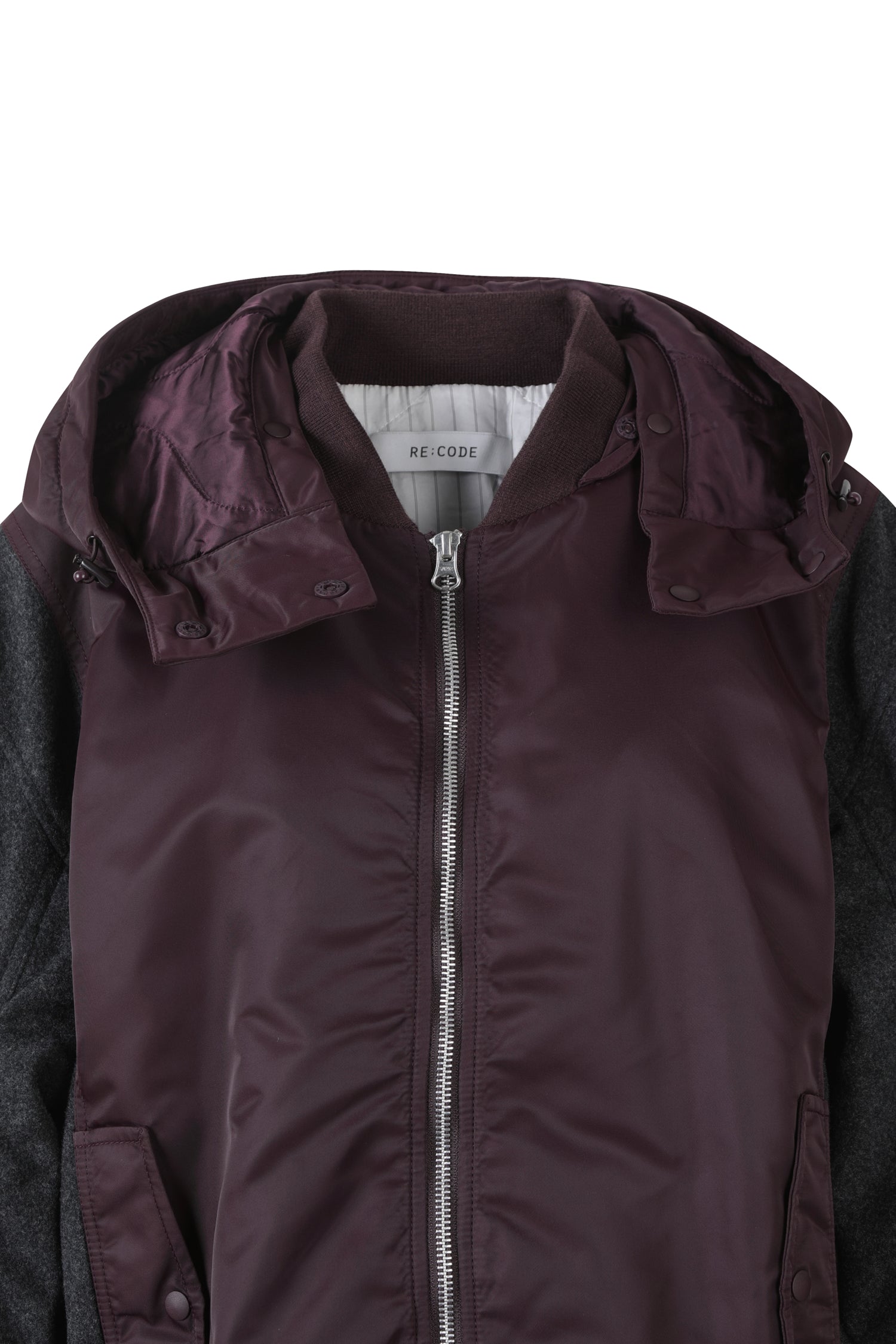 Patch Work Hoodie Bomber Jumper - Recode Global Patch Work Hoodie Bomber Jumper - Recode Global