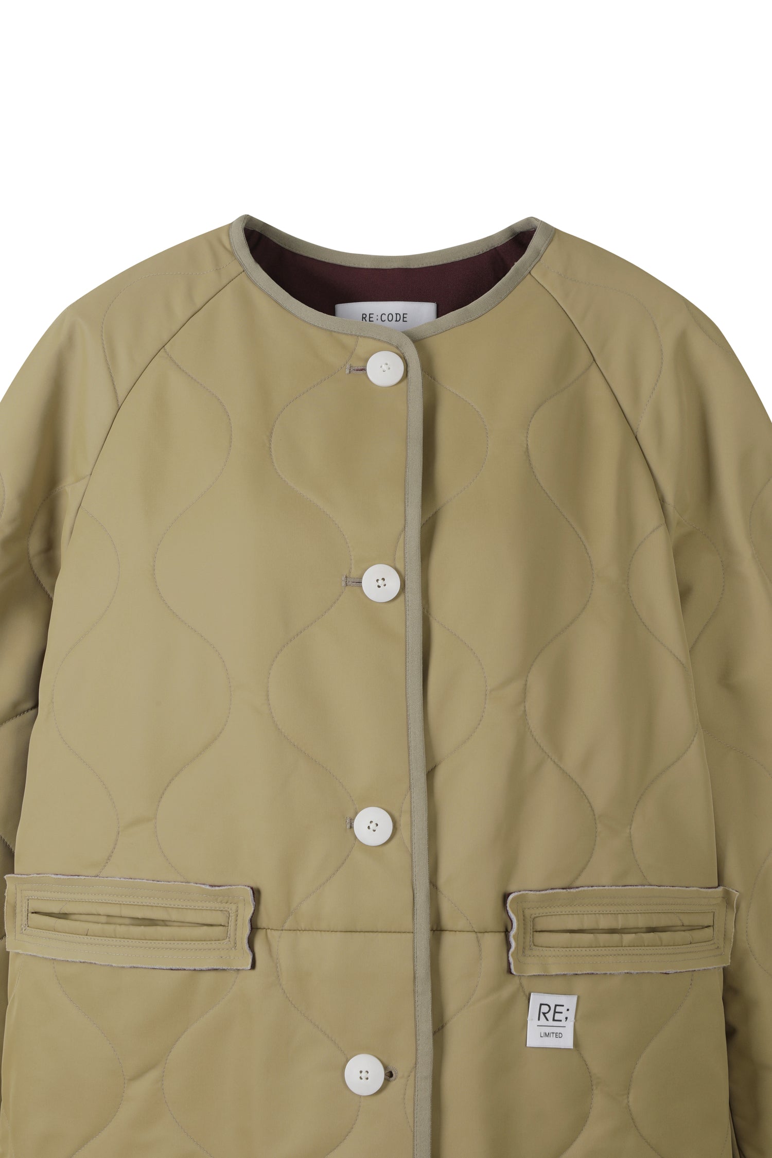 Raw Pocket Detail Quilting Jumper - Recode Global Raw Pocket Detail Quilting Jumper - Recode Global