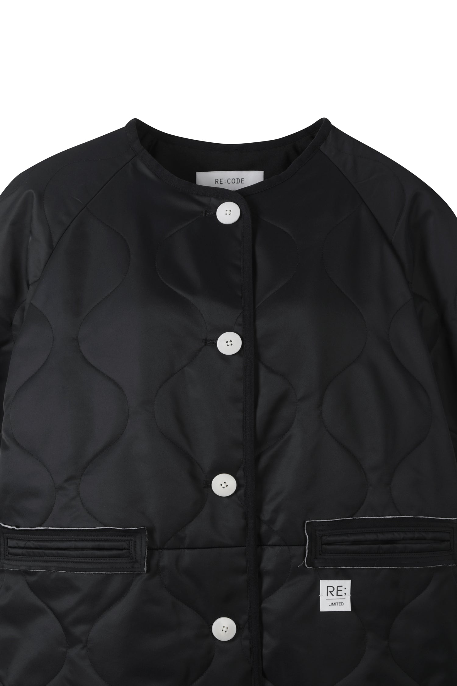 Raw Pocket Detail Quilting Jumper - Recode Global Raw Pocket Detail Quilting Jumper - Recode Global