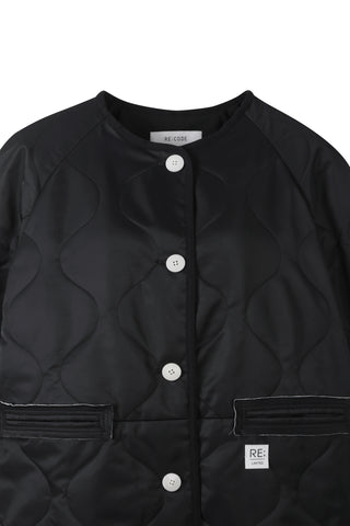 Raw Pocket Detail Quilting Jumper - Recode Global Raw Pocket Detail Quilting Jumper - Recode Global