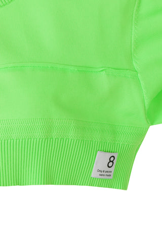 Layered Crop Green Knitwear