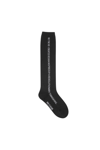 Side Slogan Knee High Socks - Recode Global Side Slogan Knee High Socks - Recode Global