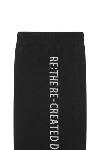Side Slogan Knee High Socks - Recode Global Side Slogan Knee High Socks - Recode Global