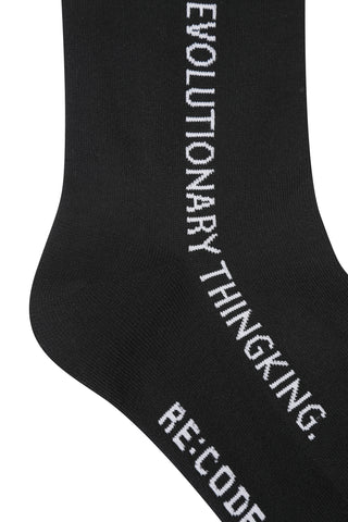 Side Slogan Knee High Socks - Recode Global Side Slogan Knee High Socks - Recode Global