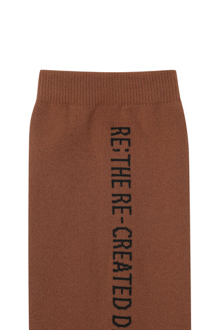 Side Slogan Knee High Socks - Recode Global Side Slogan Knee High Socks - Recode Global