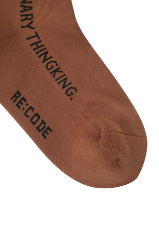 Side Slogan Knee High Socks - Recode Global Side Slogan Knee High Socks - Recode Global