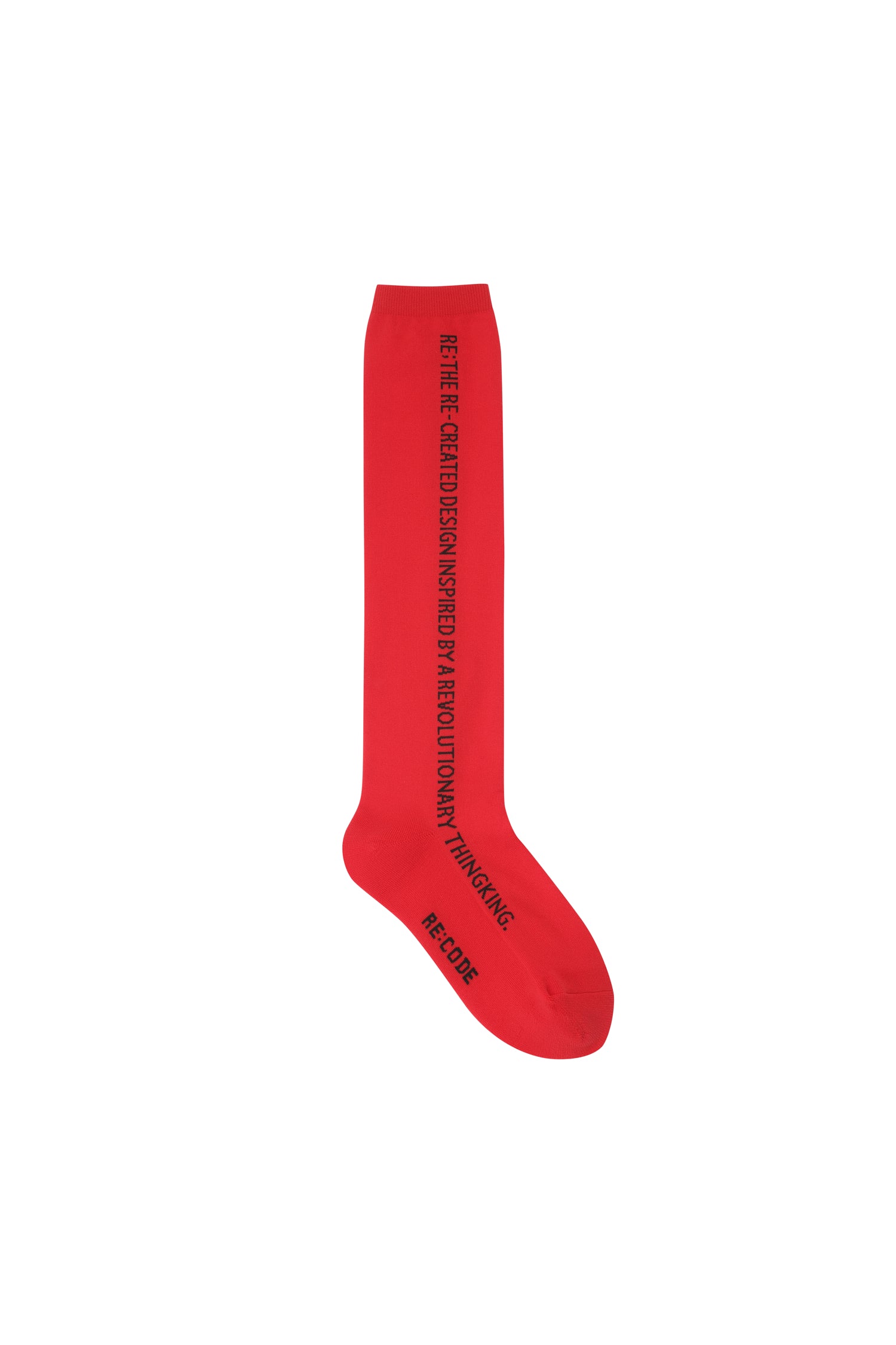Side Slogan Knee High Socks - Recode Global Side Slogan Knee High Socks - Recode Global
