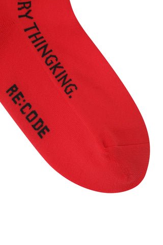 Side Slogan Knee High Socks - Recode Global Side Slogan Knee High Socks - Recode Global