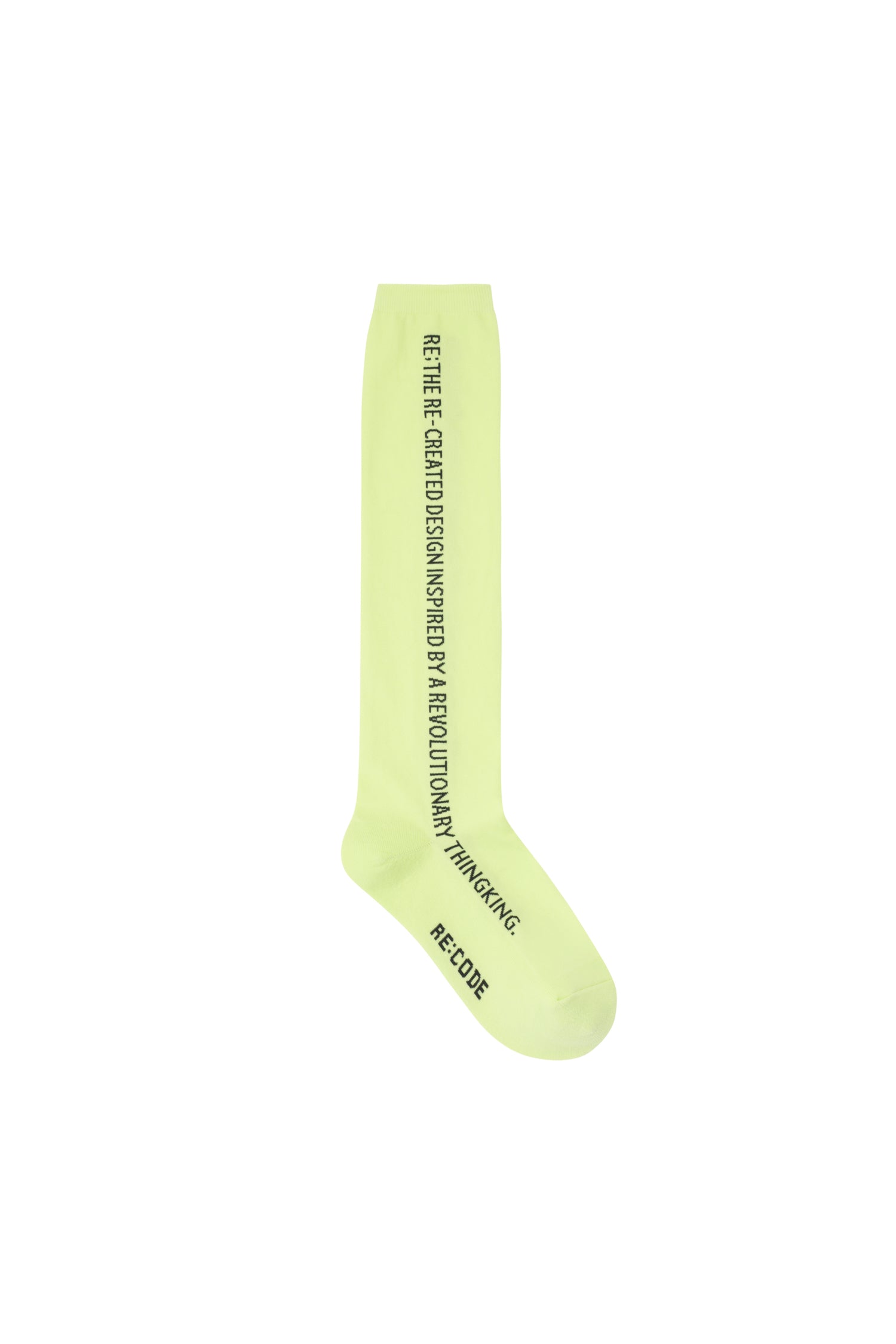Side Slogan Knee High Socks - Recode Global Side Slogan Knee High Socks - Recode Global