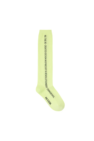 Side Slogan Knee High Socks - Recode Global Side Slogan Knee High Socks - Recode Global