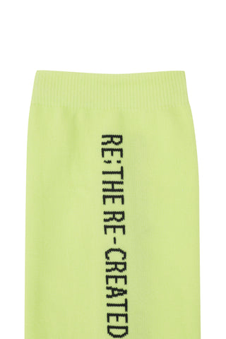 Side Slogan Knee High Socks - Recode Global Side Slogan Knee High Socks - Recode Global