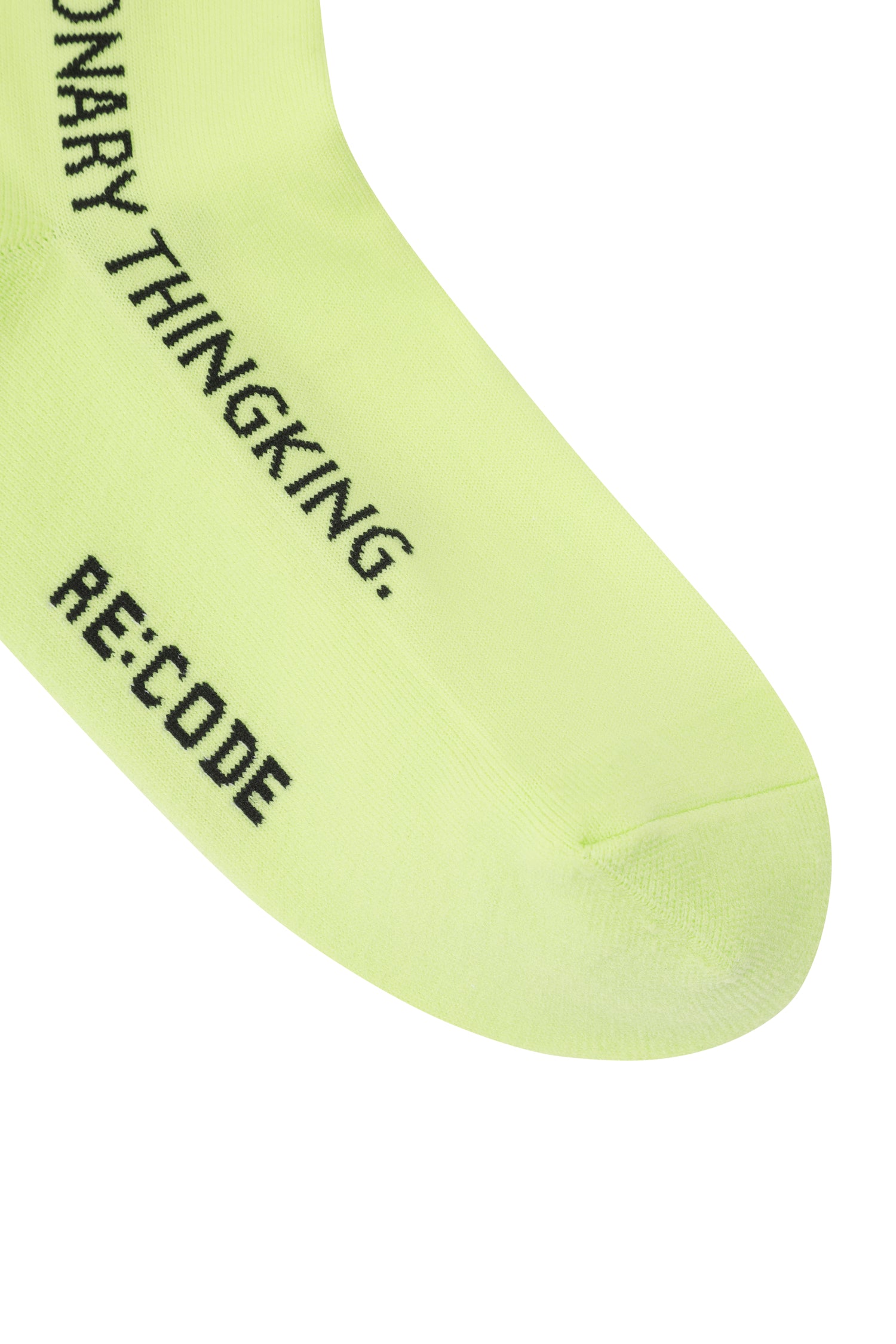 Side Slogan Knee High Socks - Recode Global Side Slogan Knee High Socks - Recode Global