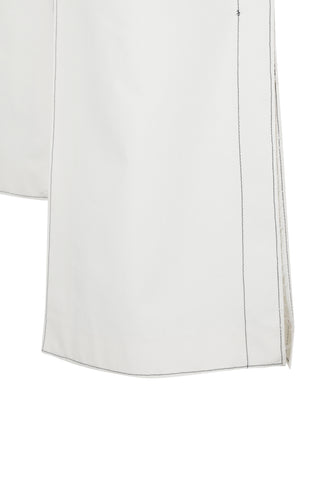Asymmetry Linen Midi Skirt