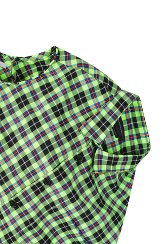 Unbalanced Green Check Shirts